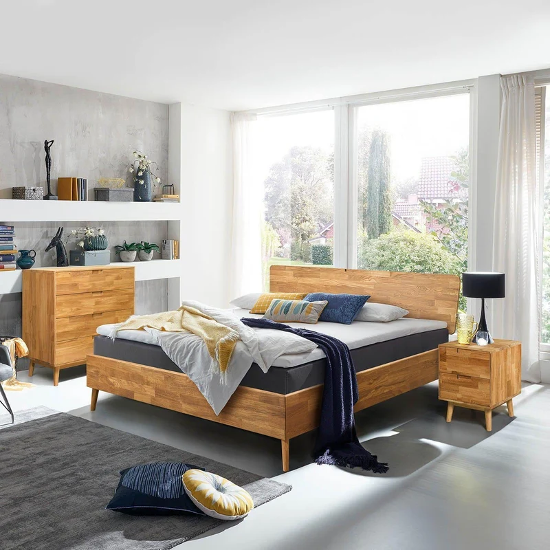 Cama de madera maciza de roble Escandi | NordicStory
