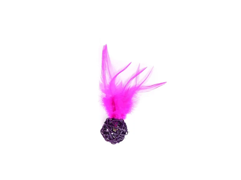 Freedog Cascabel con Plumero Rosa, 10x3,8 cm