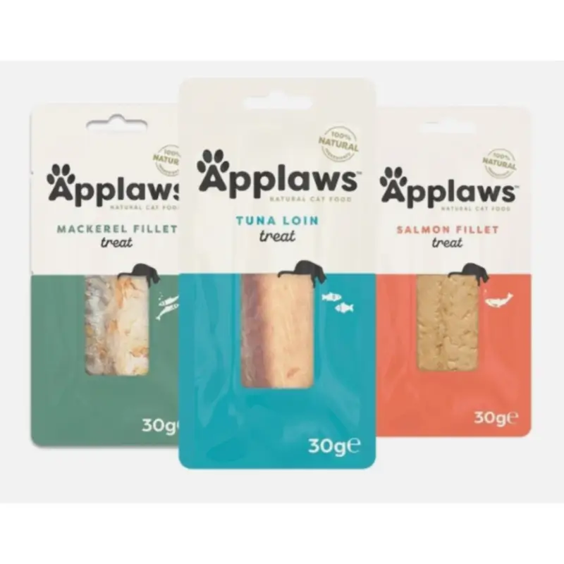 Applaws Cat Snack Lomo Caballa Salmon Atun Multi, 12x30 gr