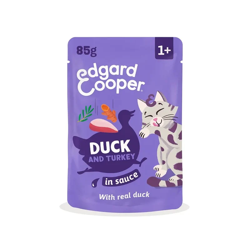 Edgard & Cooper Pato & Pavo En Salsa Adulto, 12x85 gr