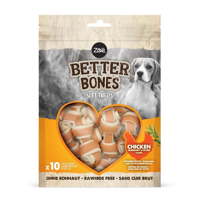 Huesitos suaves para perros Zoë Better Bones Pack de 10