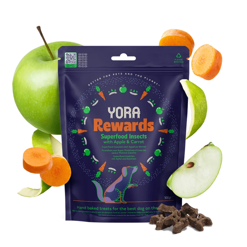 YORA Insectos Snacks con Manzana y Zanahoria