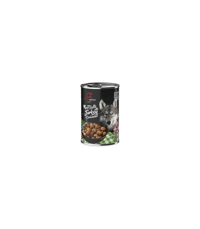 Alpha Albóndigas de Pavo y Cilantro Alimento Húmedo 6 x 400g