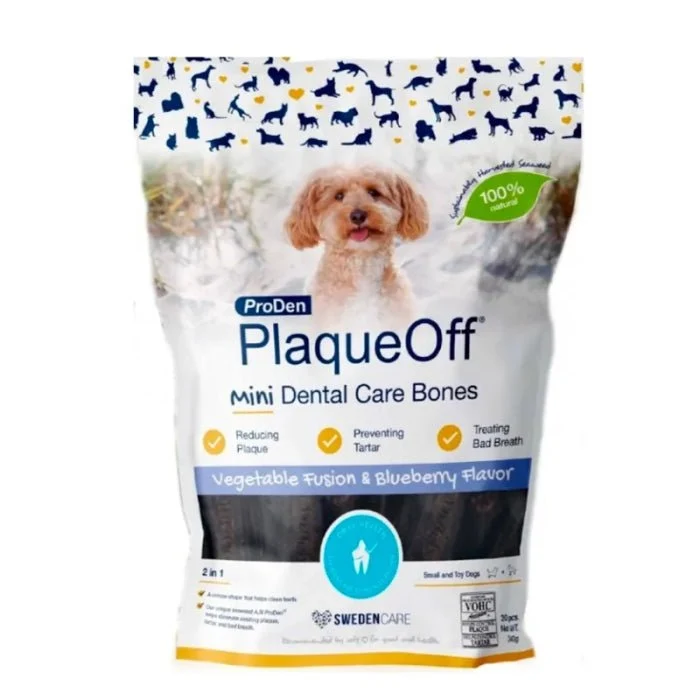 Swedencare PlaqueOff Dental Bones Mini Arándanos 340g
