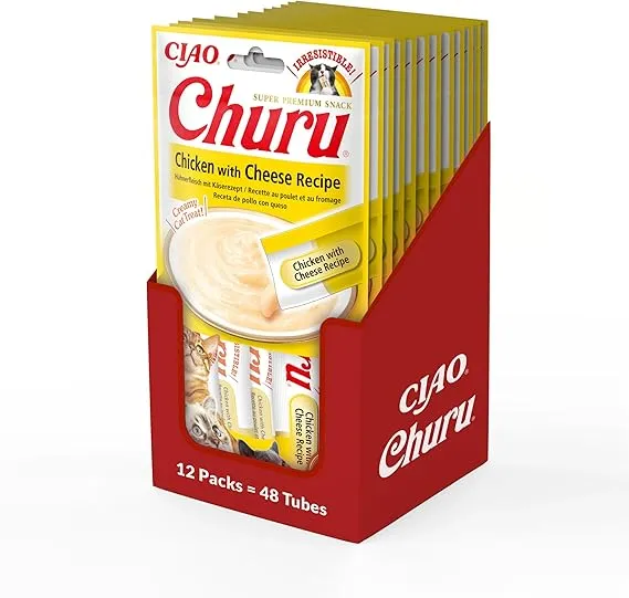 Churu Snack Líquido Pollo con Queso 12 sobres de 56g