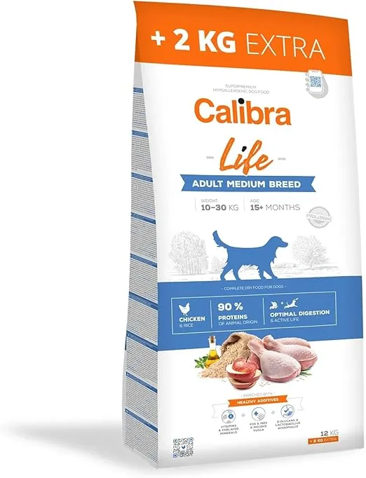 Calibra Dog Life Adult Medium Breed Pollo Pienso Seco 14Kg