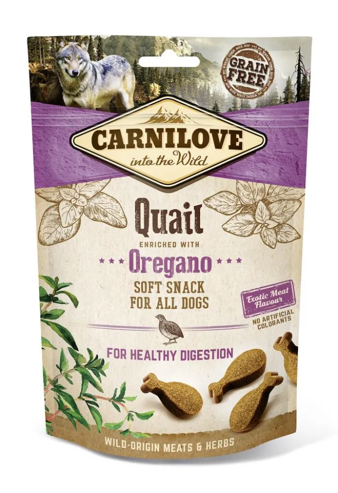 Carnilove Snacks Semi Húmedos Codorniz y Orégano 10 ud