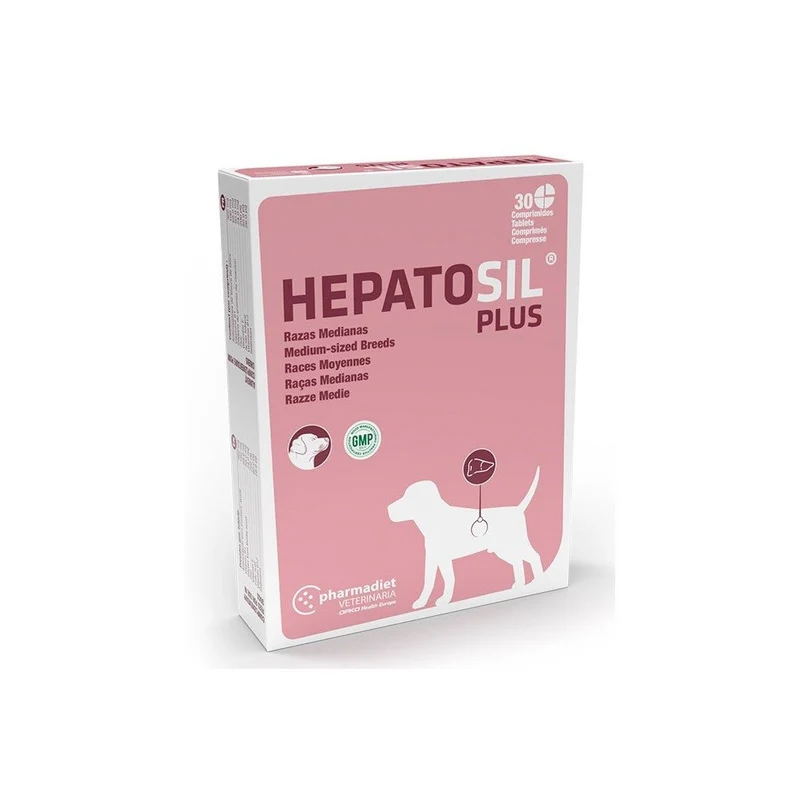 Pharmadiet Hepatosil Plus Suplemento Alimenticio para Perros de Razas Medianas 30 comprimidos