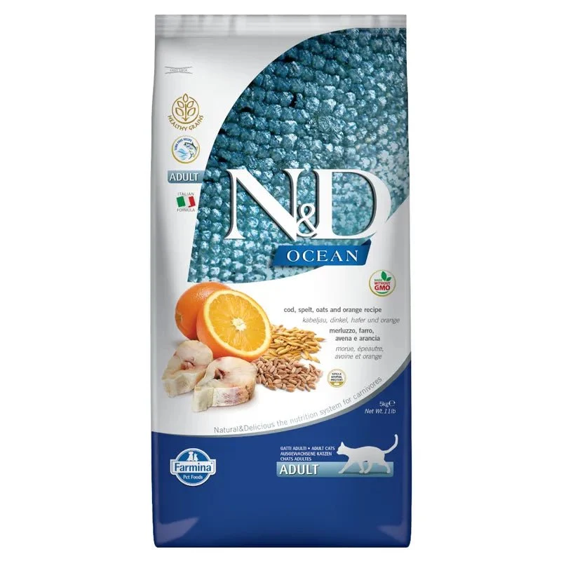 Farmina N&D Ocean Gato Adult Neutrado Sin Cereales 5kg