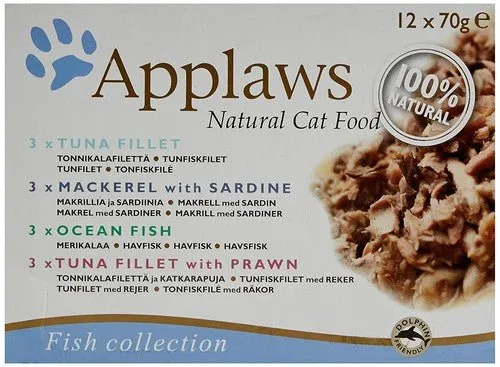 Applaws Selección Pescado Comida Húmeda 12 latas de 70g
