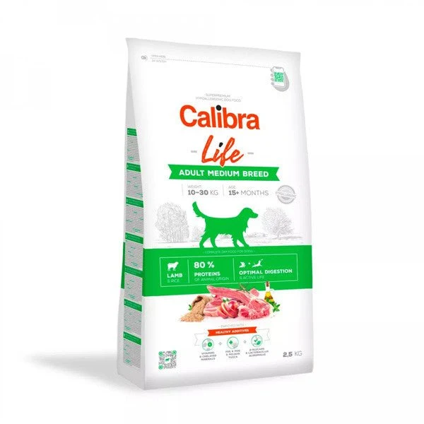 Calibra Dog Life Adulto Mediana Cordero Alimento Seco 2,5Kg
