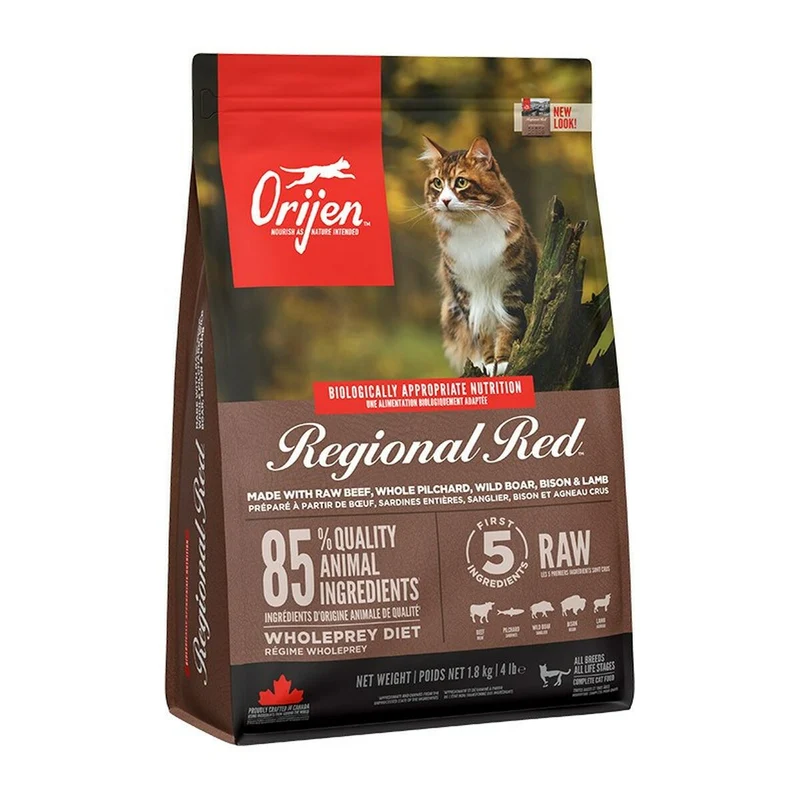 Cat food Orijen Regional Red Adult Veal Lamb Beef Wild Boar Pig 1,8 kg