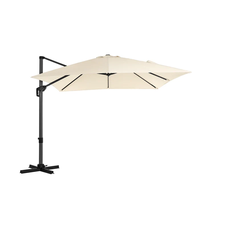Sombrilla de Jardín Parasol Excéntrico Giratorio 360° Inclinación Ajustable