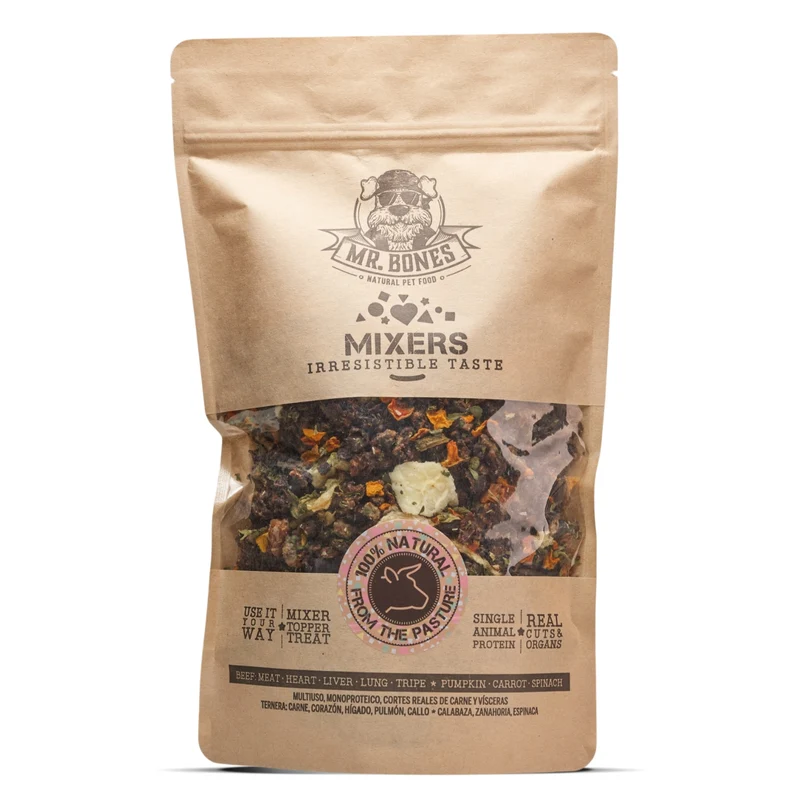 Mr.Bones Mixers de Ternera para Perros y Gatos 400g