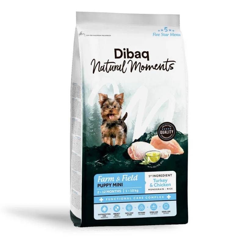 Dibaq Natural Moments Cachorro Mini Pavo y Pollo 2kg