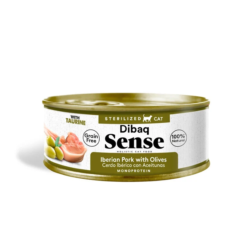 Dibaq Sense Esterilizado Cerdo Ibérico con Aceitunas para Gatos 70g