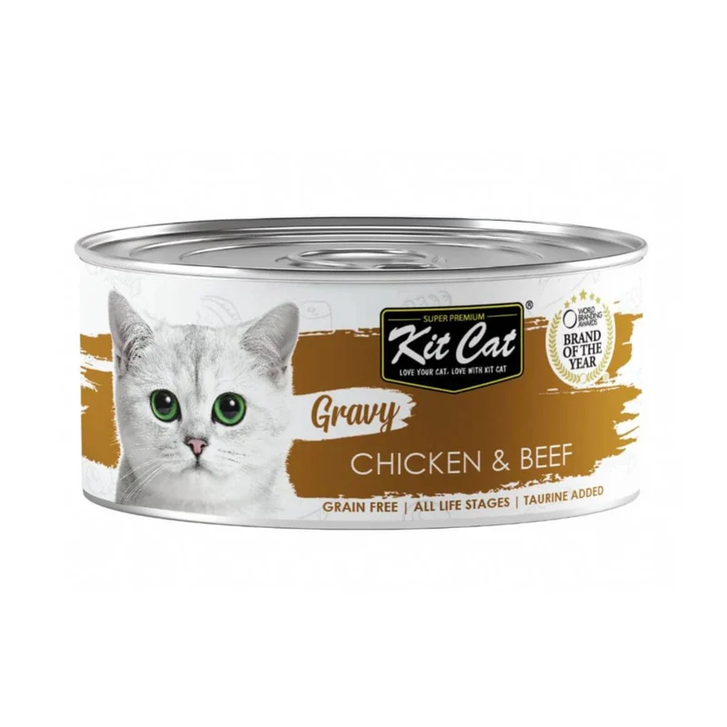 Kit Cat lata Gravy Pollo y Ternera 70g