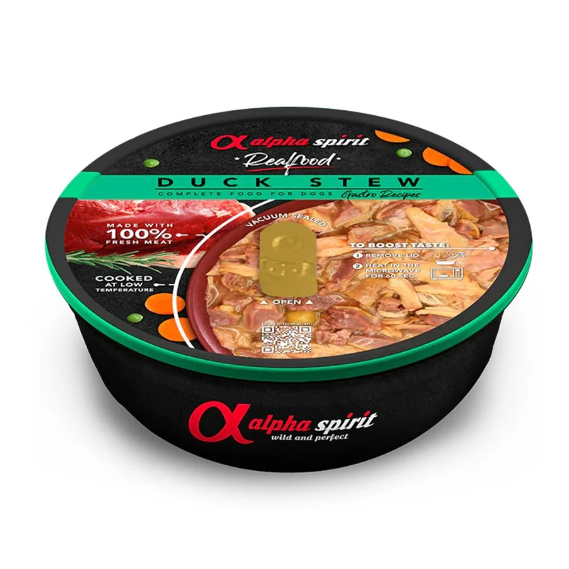 Alpha Spirit Dog Real Food Pato