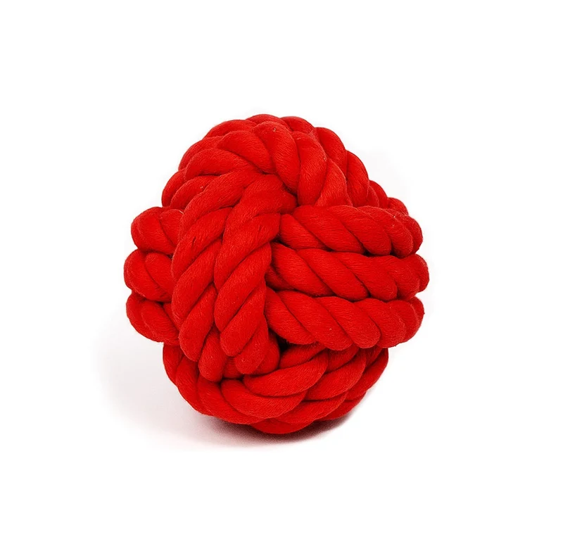 DoggyMasters Colorful Pelota Cuerda Roja