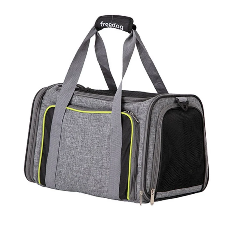 Freedog Transportín HK Dos Compartimentos Gris 49x28x28cm