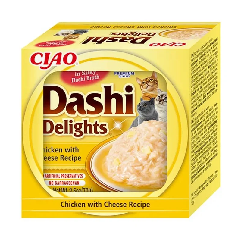 Inaba Cat Churu Dashi Pollo con Queso 70g