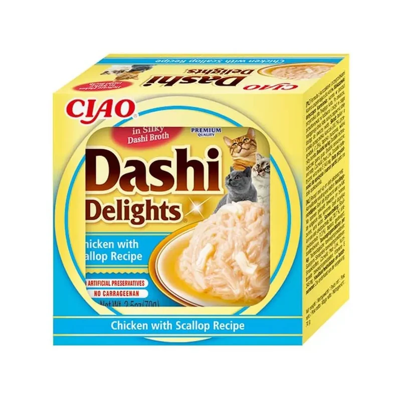 Inaba Cat Churu Dashi Pollo con Vieira 70g