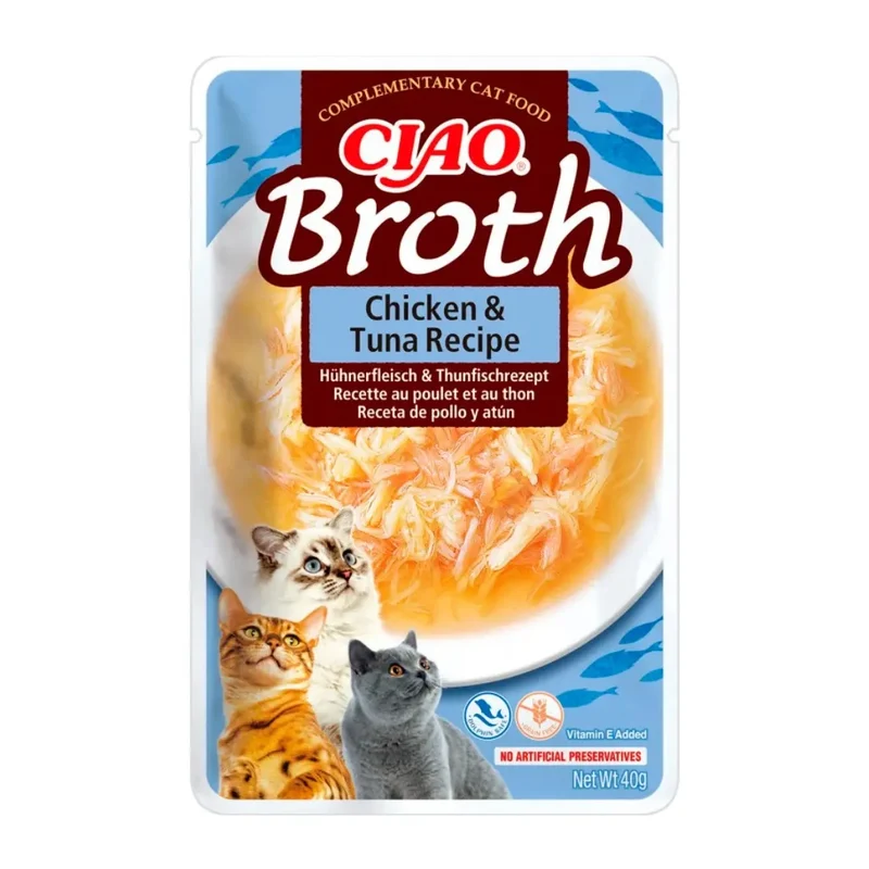Inaba Cat Churu Broth Caldo Pollo y Atún 40g