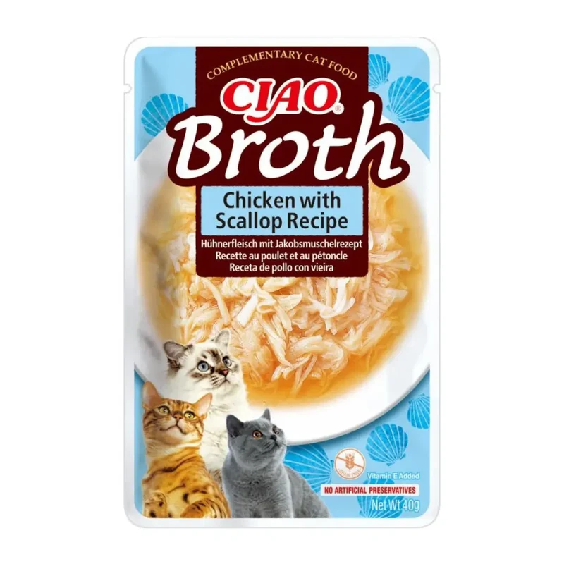 Inaba Cat Churu Broth Caldo Pollo con Vieira 40g