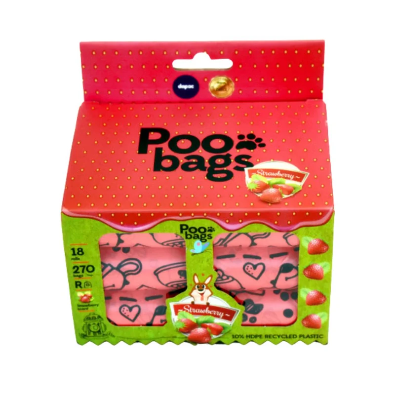 PooBags Reciclables 18rollos Aroma Fresa
