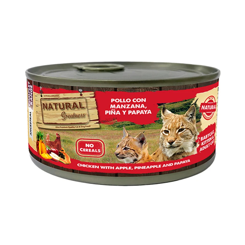 Natural Greatness Cat Pollo y Manzana 185g