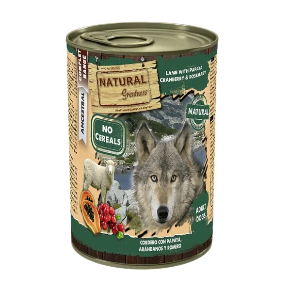 Natural Greatness dog Cordero Papaya 400g