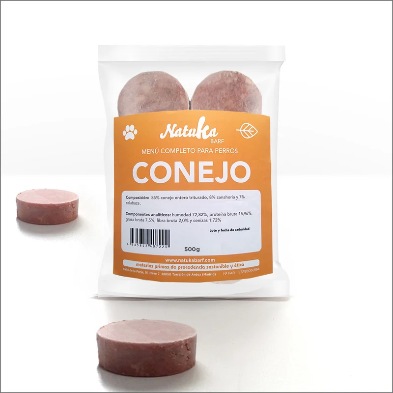 Natuka BARF Menú Conejo