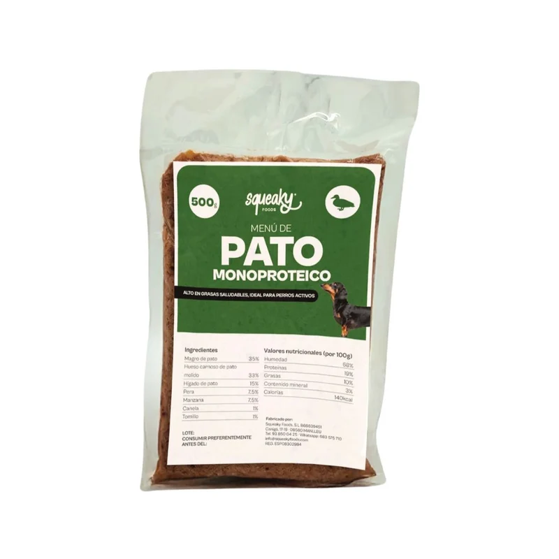 Squeaky Menú BARF Pato monoproteico