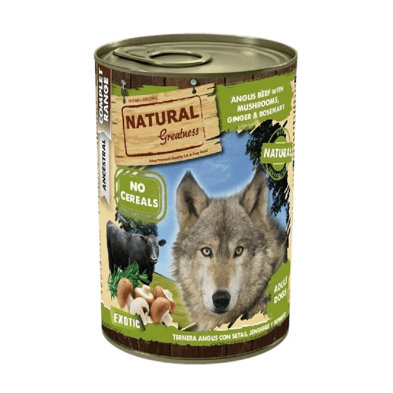 Natural Greatness dog Angus con Setas 400g