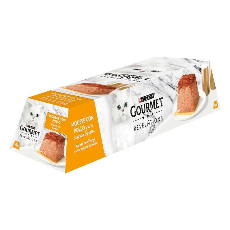 Purina GOURMET Revelations Mousse con Pollo Húmeda 57gx24 ud