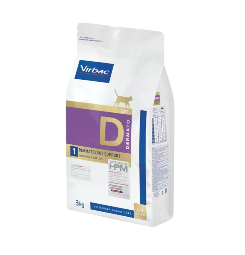 Virbac HPM Feline Dermatology Support D1 Alimento seco 3kg