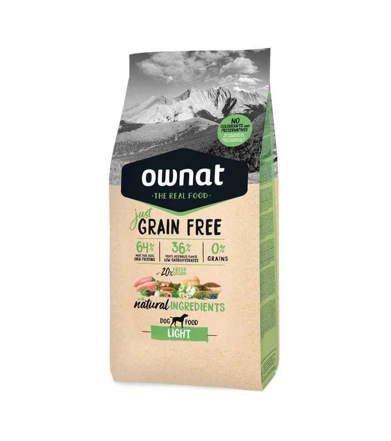 Ownat Grain Free Just Light para Perros – 3 kg