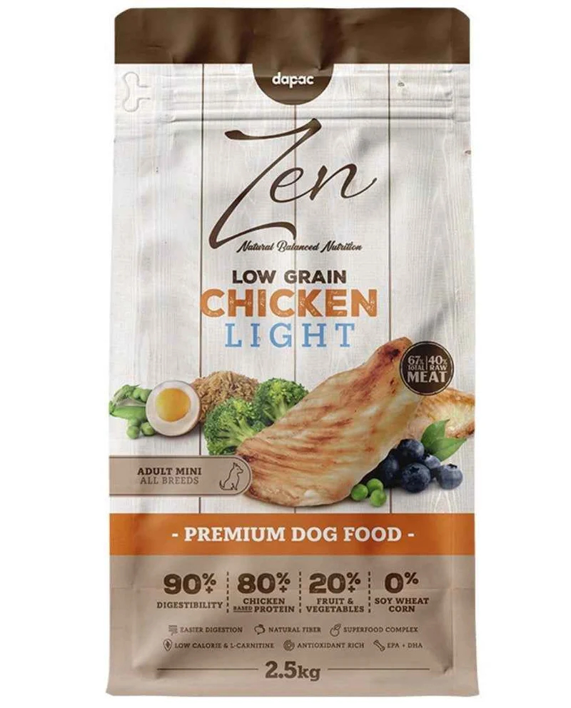 Zen Low Grain Light Mini Adult Pollo para Perros Pequeños – 2,5 kg