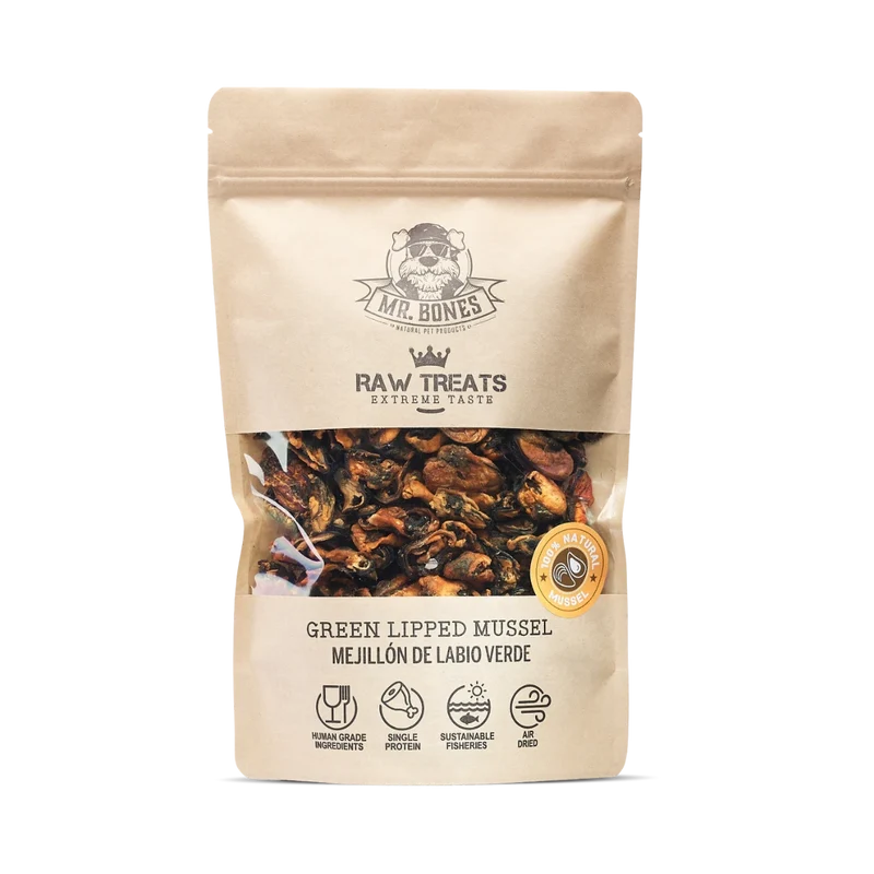 MR. BONES - Raw Treats Mejillón de labio verde 400g