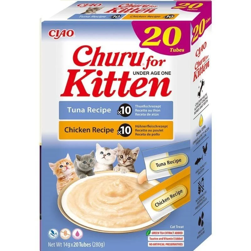 Churu Variedades Kitten Comida Húmeda 20 uds