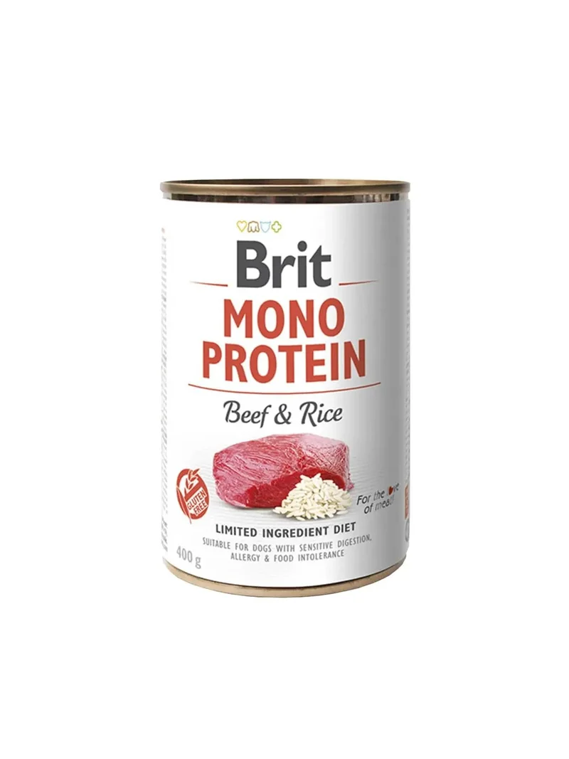 Brit Mono Protein Ternera Comida Humeda Pack de 6 latas de 400gr