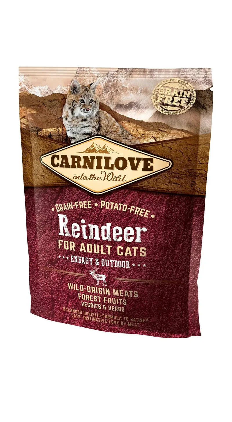 Carnilove Feline Adult Reno Energy Outdoor Alimento Seco 400g