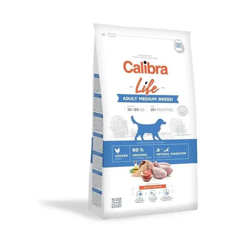 Calibra Dog Life Adult Medium Breed Pollo Pienso Seco 12Kg