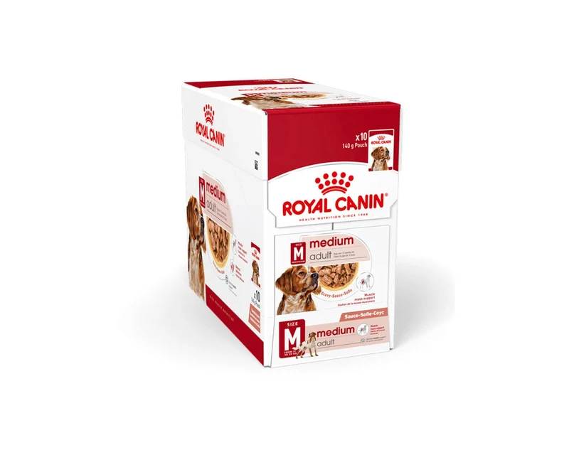 Royal Canin Medium Adult Comida Húmeda para Perros 10 sobres de 140g