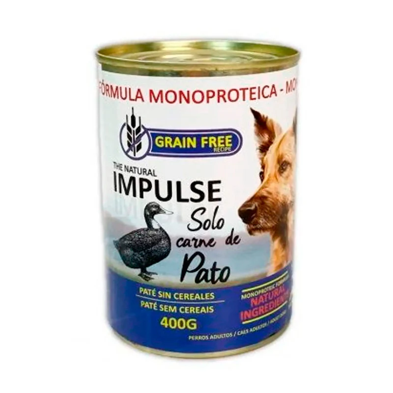 Natural Impulse Paté de Pato para Perros – 97% Carne – 400 g