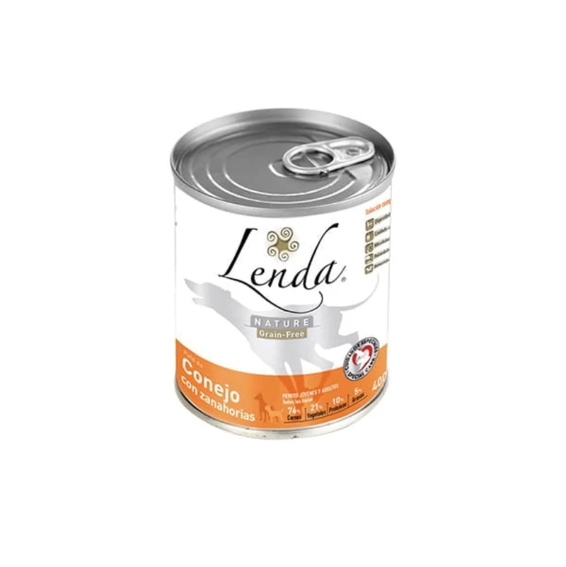 Lenda Paté de Conejo para Perros – 76% Carne – 400 g