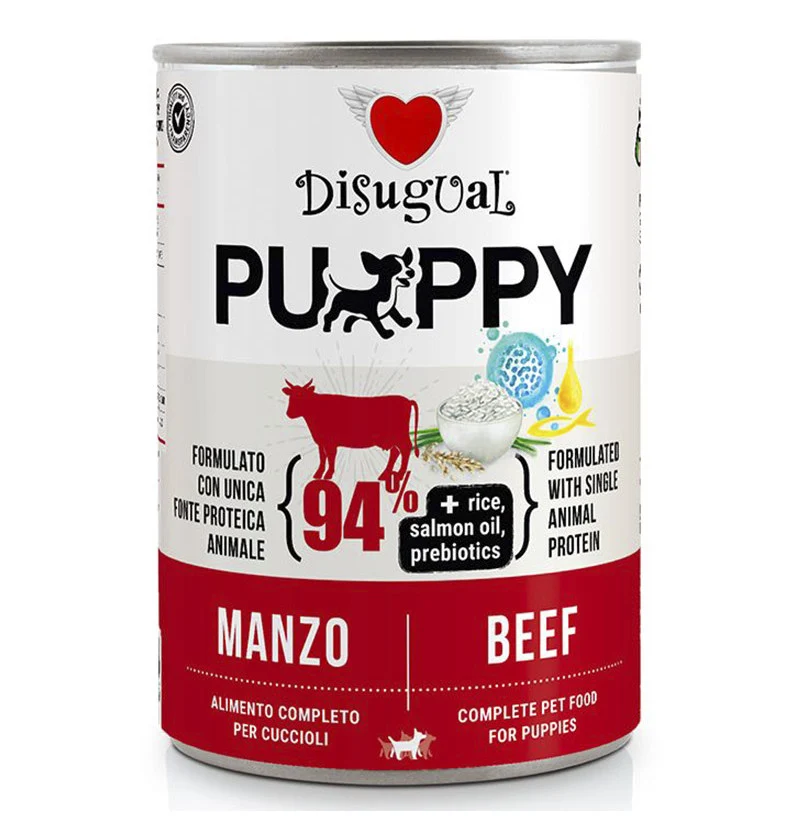 Disugual Puppy Alimento Húmedo de Ternera para Cachorros – 400 g