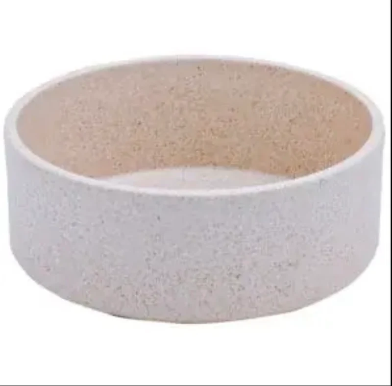 Comedero Bebedero Bambú Blanco para Gatos 12cm 0,35L | Natural y Antideslizante
