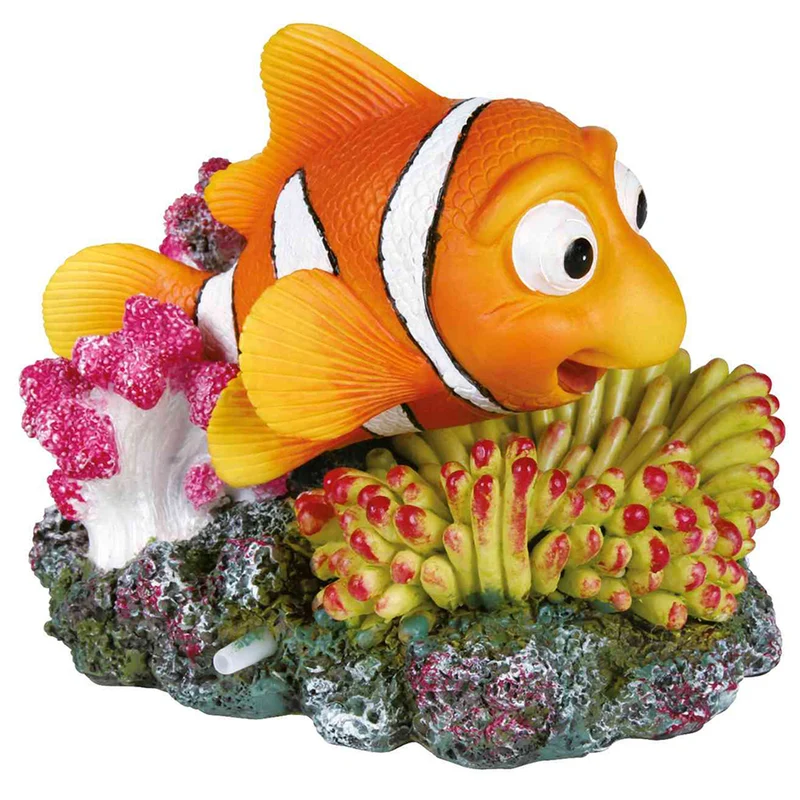 Pez Payaso Trixie con Salida de Aire para Acuario 12cm | Decoración Animada y Funcional