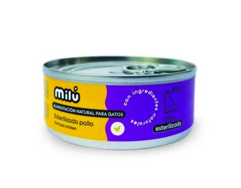 Milú Paté de Pollo para Gatos Esterilizados – 85 g